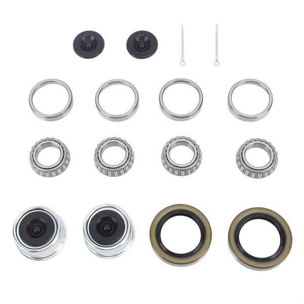 Sets 2000-2200lb Trailer Bearing Kit, L44649 / L44610 Bearing Kits With 12192TB Grease Seals, 1.98 Dust Caps And Cotter ...