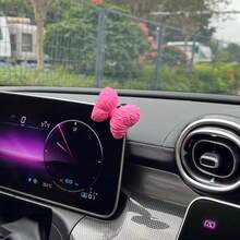 Cute Bow Car Decor Ornament, Creative Strong Adhesive Hook For Car Interior, Women's Car Accessories, Gift For Friends - Multicolor - View 16