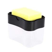 1 Máy rót nước rửa chén tự động có chức năng tự động thêm nước & chổi vệ sinh, hộp đựng xà phòng, dùng cho nhà bếp, trang trí phòng tắm, trang trí mùa thu, trở lại trường - màu đen - Xem 4