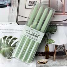 Conjunto de 4 velas verdes comuns de 25 cm (10 polegadas), cada uma com duração de 8 horas, diversas opções de cores, ideais para decoração de casa, quarto, feriados, festas, casamentos, escritórios, presentes de volta às aulas, presentes para melhores amigas, presentes para mulheres e presentes de inverno. - Multicolorido - Ver 16