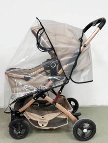 1件装婴儿推车雨罩，儿童挡风罩，婴儿伞车防雨罩 - 透明色 - 查看 11