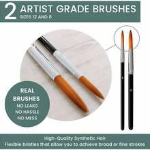 Premium 48u2011Color Watercolor Set Adults Beginners U2013 48 Vivid Halfu2011Pans, 2 Artistu2011Grade Brushes Sizes 8 12 20u2011Sheet 300u202Fgsm Coldu2011Press Paper Pad Stepu2011byu2011Step Eu2011Course - Assorted - View 5