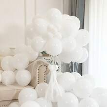 63个/123个（1套）白色派对装饰气球，花环拱门气球套装，DIY气球树，气球拱门，生日，婚礼，情人节，派对装饰气球，节日，婚礼气球花束，气球套装