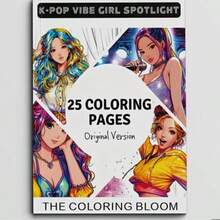 Livre de coloriage Anime K-Pop, papier épais anti-bavure, illustrations de personnages vibrantes, expérience de coloriage relaxante pour adultes, excellent cadeau pour la Saint-Valentin, Noël, fans de K-Pop - Multicolore - Voir 2
