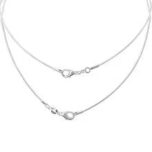 Wholesale 10Pcs 925 Sterling Solid Silver Accessories 1MM Snake Chains Necklace For Women Chain Accessory