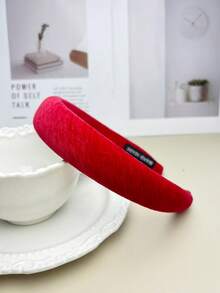 Diadema a cuadros rojos vintage, de corona alta, versátil para Año Nuevo, Navidad, otoño/invierno, banda para el cabello, aro para el cabello, accesorios para el cabello