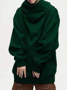 Men's Casual Fashionable Distinctive High Cost-Effective Lightweight Soft Polyester Hoodie, Versatile Pullover Sweatshirt Essential For Commuting - 淺灰色 - 查看 1