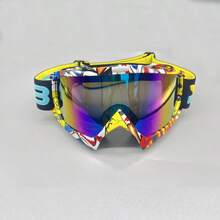 1 Pair Motorcycle Goggles, Ski & Snowboard Goggles, Windproof Glasses, Outdoor Sports Cycling Goggles, Snowmobile Electric Bicycle Off-Road Sports Goggles, Ski Goggles, All-Terrain Vehicle Windproof Outdoor Goggles - Multicolor - View 10