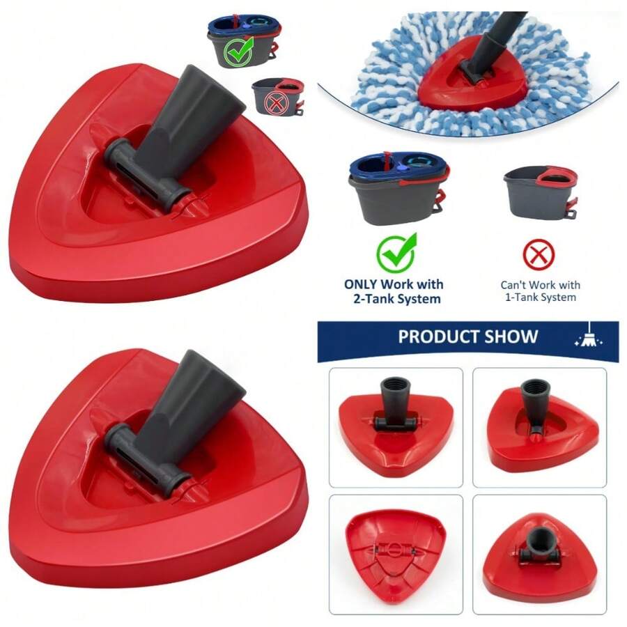 Replacement Spin Mop Head Base Compatible With 2 Tank RinseClean System Rotating Mop Base For Easy Wringing Mop Heads - 1 - Xem 1