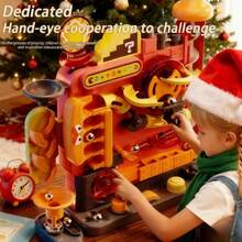 Interactive Plastic Marble Run For Children: Layered Desktop Racing Track Suitable For 3–14 Year-Olds, Improves Motor Skills And Serves As A Great Party Favor For Halloween, Christmas, And Birthdays