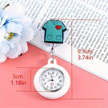 1pc New Cartoon Nurse Retractable Hanging Watch, Cute Nurse Pocket Watch For Students, Exams, Medical Use