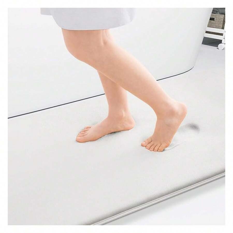 Memory Foam Bath Mat 36x24, Extra Soft And Absorbent Bathroom Mats, Non Slip Washable Carpet For Floor, Shower And Tub,White - 多色47 - 查看 1