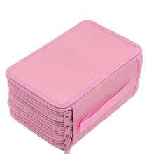 Large Capacity Pencil Case/School Pencil Case With 4 Compartments And Zipper, Holds 72 Pens/Case. Various Colors. - Pink - View 1