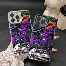 Funda Mini Esmerilada Estilo Cómic para Coche Deportivo para 17 Air 16 E 15 14 Plus 13 12 Mini 11 Pro Max, Cubierta de Silicona a Prueba de Golpes de Lámina Acrílica - 97-blanco - Ver 3