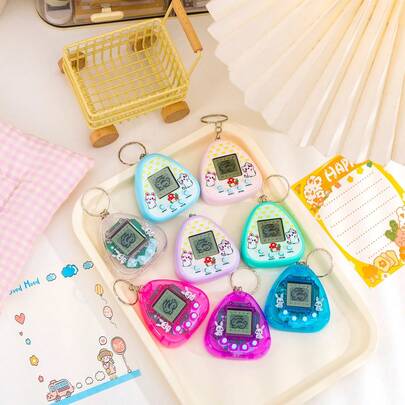 1个/3个/5个迷你三角饭团宠物玩具，多种游戏模式，包含宠物装置和钥匙扣，儿童益智休闲挂件玩具，多种宠物可选，多种宠物养成模式，适合背包装饰、生日礼物、奖励、车钥匙装饰