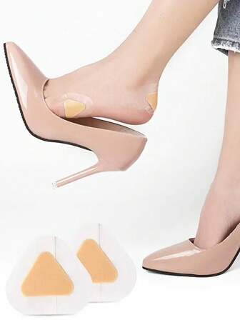 10pcs Women's High Heel Gel Heel Protectors, Adhesive Foam Pads, Shoe Liners, Shoe Cushions, Foot Care Pads