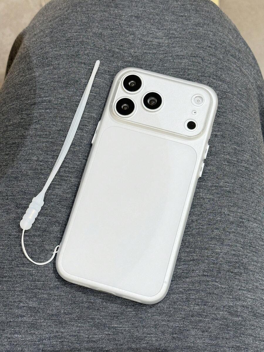 1pc Matte Ultra-Thin Phone Protective Case, Skin-Friendly Touch, Independent Buttons, Sensitive, Comes With 1pc Silicone Phone Lanyard, Compatible With IPhone 17 Pro Max, 16 Pro, 15 Pro Max, 14 Pro Max, 13, 12 Pro Max, 11 - Clear - View 1