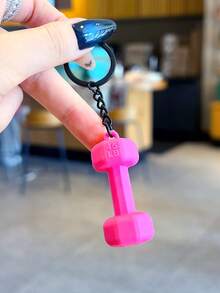 Sports Fan Mobile Phone Lanyard, Creative DIY Mini Dumbbell Keychain Pendant, Couples Car Bag Key Chain, Sports Small Hanging Decoration