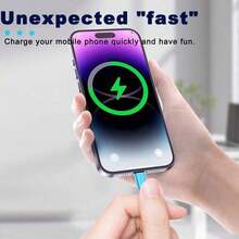 60W Fast Charge USB-C Cable - Durable Nylon Braided, Flat Design Compatible With SamSung For Galaxy S23 Ultra/S23+/S22/S22+/S21 Ultra & More,USB Type C Cable Fast Charging Data Cord Compatible With Samsung With Redmi, OnePlus Mobile Phone Charging Cable - Multicolor - View 7