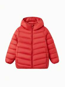 Balabala Children's Hooded Down Jacket, Warm Winter Coat, Waterproof And Windproof, Comfortable And Warm