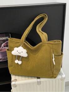 حقيبة كروس بودي فينتاج مخملية مخصصة الاسم - مع تعليقة كرتونية قابلة للفصل، حجرة واسعة، حقيبة للتنقل للنساء. حقيبة مخملية فينتاج مخصصة - ملمس ناعم، حقيبة تسوق وسفر