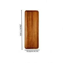 优雅的相思木浴室托盘，圆角矩形设计 - 多功能收纳架，适用于梳妆台、水疗中心和酒店式浴室台面