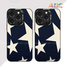 Matte Anti-Fall Cover Star Pattern Case Applies To I P H One XR 11 12 13 14 15 16 PRO MAX 14 15 16 PLUS A04 A05 A12 A14 A15 A32 A35 A52 A55 A72 Redmi A3 10C 12C 13C 14C Poco X5 X6 Pro Note 11 12 13 - J1 - Xem 3