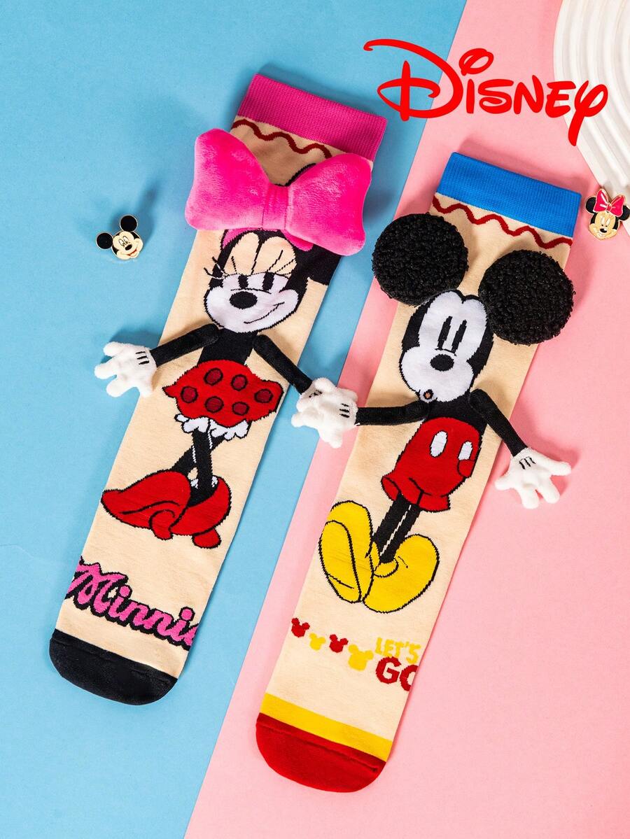 Disney Vớ cao đến đầu gối hình Mickey 3D dễ thương dành cho trẻ em, vớ cao thời trang cho bữa tiệc Giáng sinh, quà tặng chất lượng cao, mùa tựu trường, quà tặng vui nhộn và thời trang cho các fan nhí, vớ hồng cho bữa tiệc Giáng sinh tại nhà. - Nhiều màu - Xem 1