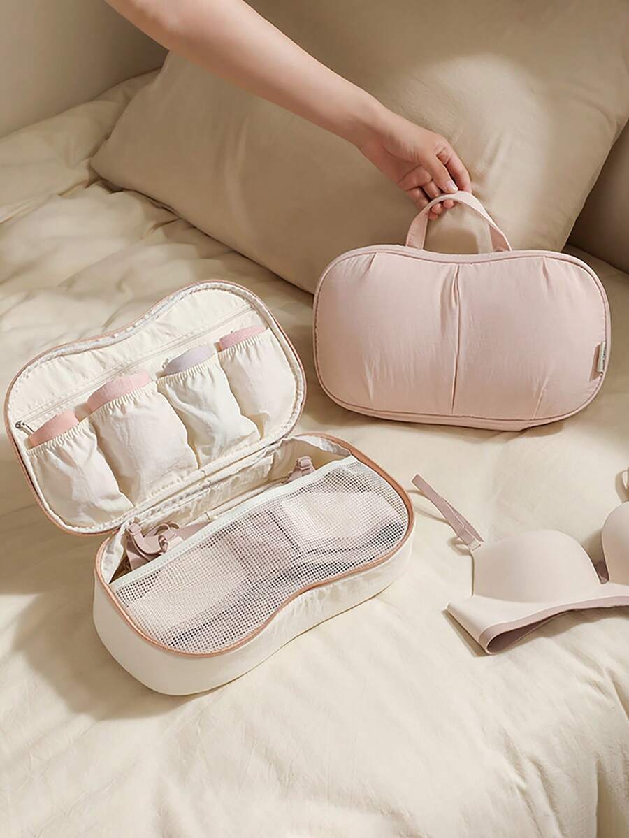 1pc Foldable Wardrobe Storage Box, Underwear Travel Storage Bag, Travel Organizer, Travel Essential, Portable, Lightweight, , Stylish
