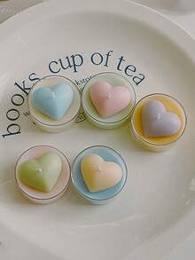 1pc New Heart-Shaped Soy Wax Candle, Dual-Tone Scented Candle, Creative Design Candle, Mini Heart Candle, For Home Decor, Gifts, Weddings, Parties, Tabletop Decor, Birthday Decoration, Lovely Decoration, Wedding, Partner, Hand Gift, Home Decor, Valentine's Day Gift, Birthday Present, Christmas Decorations, Christmas Decor, Christmas Gifts, Room Decor, Candle, Candles, Gifts, Scented Candles, Home Decoration, Gifts For Her, Scented Candle, Candle Set Gift