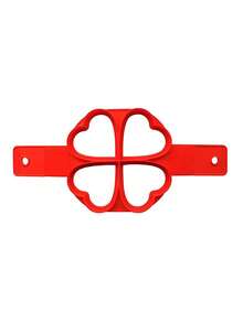 1pc/2pcs Silicone Egg Ring Mold, Non-Stick Egg Pancake Maker, Reusable Egg Cooking Rings - Red - View 18