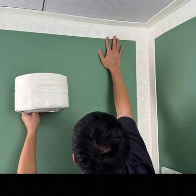 1 pieza 2.3m Tira decorativa autoadhesiva impermeable para techo, línea de borde de pared, decoración del hogar, pegatinas de pared