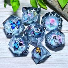 Resin RPG Dice Set (7pcs) - Polyhedral Hand Role-Playing/Board Game Dice & Multi-Occasion Gift (Holiday/Birthday/Party) - Multicolor - View 14