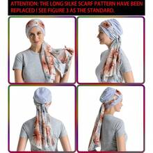 Bamboo Cotton Liner Chemo Headwear For Womenwith Silky Scarfs For Cancer Hair Loss Sleep Caps Beanie,OneSize,Gray - xám - Xem 5