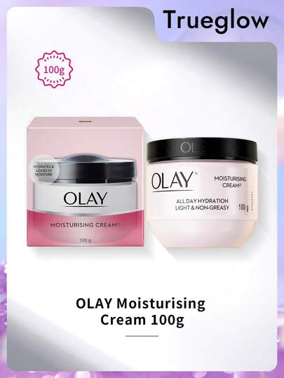 Olay 保湿霜，舒缓修护肌肤，100克/3.53盎司，易于吸收，清爽不油腻，富含营养，减少泛红，经典滋养配方，深层保湿，富含维生素和矿物质，改善干燥，柔嫩肌肤，提亮肤色，适合干性、敏感性及老化肌肤，全年护理，日常护肤，妆前打底，居家办公皆宜，室内护理