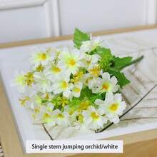 1pc Artificial Daisy Chrysanthemum Flower, 28 Heads, Decorative Silk Flower For Garden, Home, Outdoor Landscaping