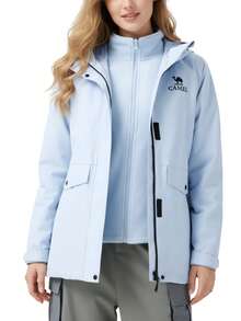 CAMEL CROWN Men's Outdoor Casual Windproof, Waterproof, Rainproof Jacket (3-In-1 Style) - Distant Mountain Blue - View 1