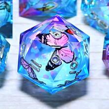 Resin RPG Dice Set (7pcs) - Polyhedral Hand Role-Playing/Board Game Dice & Multi-Occasion Gift (Holiday/Birthday/Party) - Multicolor - View 7