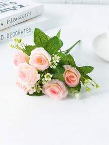 1 Artificial Rose Fresh Flower, Silk Flower Bouquet For Home, Office Decoration, Party, Bride And Wedding Decoration.