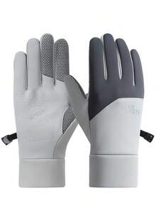 1 Pair Of Sports Gloves - Thickened Thermal Lined Warm Outdoor Cycling Gloves With Touchscreen Protection And Anti-Slip Properties, Suitable For Boys And Girls. Ideal For Cycling, Sports, Windproof, Electric Bikes, And Bicycles.