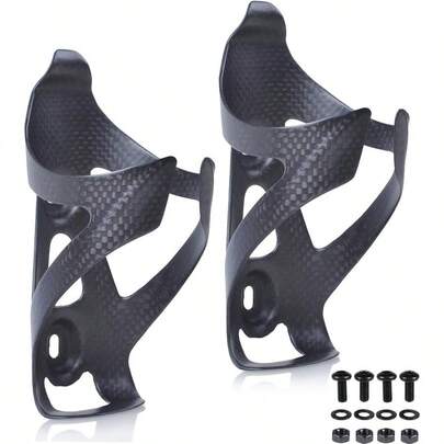 2 Pack UltraLight Full Carbon Fiber Bicycle Bike Drink Water Bottle Cage Holder Brackets For Road Bike MTB Cycling