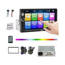 Auto Estéreo 2 Din Espejo Lab.G  Link/control Volante Cámara 12leds - Negro - Ver 2