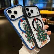 Funda para teléfono 17 Pro Fundas protectoras adecuadas para 17 Pro, 16, 16E, 15 Plus, 14, 13, 12, 11, XS, XR y X con diseño de dibujos animados festivos. Compatible con, a prueba de golpes, resistente a los arañazos, no propenso a amarillear, apariencia colorida y elegante. - Blanco - Ver 3