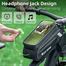 Large Capacity Bicycle Handlebar Bag - High Strength Nylon And EVA Structure, With Zipper Storage Space, Can Accommodate 7-Inch Phones, 7-Inch Tablets, Tools - Compatible With Road Bikes And Mountain Bikes, With Safety Zipper Seal