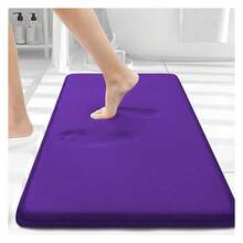 Memory Foam Bath Mat 30x20, Extra Soft And Absorbent Bathroom Mats, Non Slip Washable Carpet For Floor, Shower And Tub, Deep - 多色67 - 查看 1