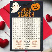 بطاقة تهنئة تفاعلية "بحث كلمات هالوين" مع مظروف - تصميم لغز مخيف، مثالية للمهتمين بهالوين، مناسبة للاحتفالات المناسبة، بطاقة تهنئة - متعدد الألوان - مشاهدة 10