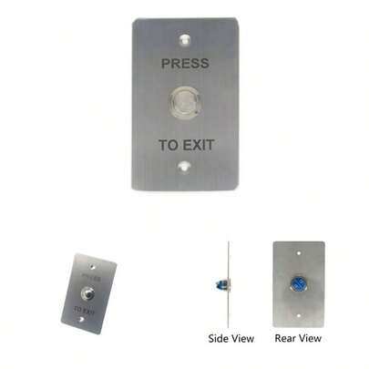 SELPONT s to Exit Button Switch, NO/COM Output, 304 Stainless Steel Panel Hollow Door Access Control Systems Home Secuirty 12V