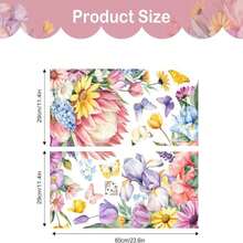 Tanlaby Daisy Flowers Window Clings Spring Summer Floral Butterfly Window Stickers Double-Sided Static Sticker Anti-Collision Glass Decal For Mirror Glass Windows Doors Bathroom - trắng - Xem 6