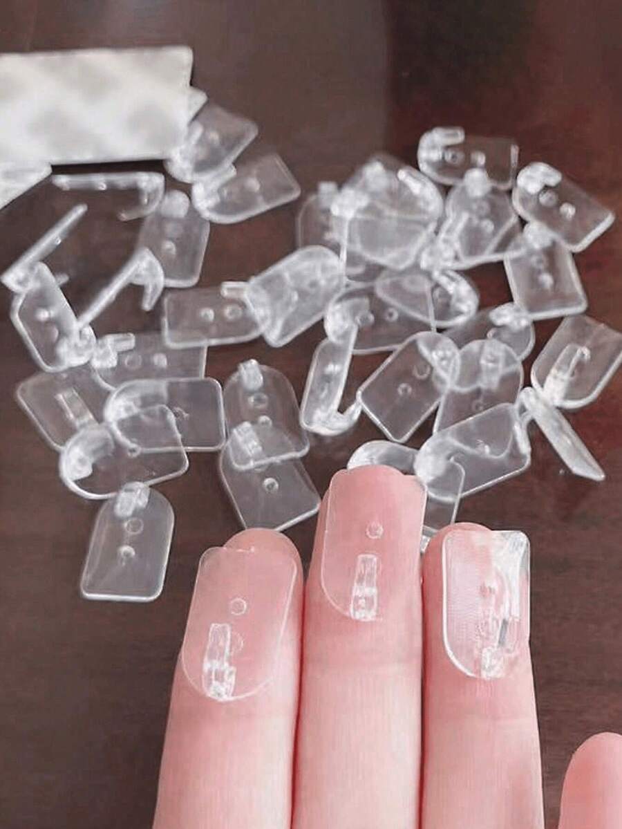 9个迷你挂钩，项链挂钩，珠宝挂钩，迷你多用途挂钩，迷你自粘挂钩，卧室书桌厨房浴室多用途挂钩，墙装式自粘挂钩，珠宝悬挂收纳挂钩，项链手链吊坠展示架 - 彩色 - 查看 1