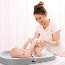 Baby Changing Pad Portable Waterproof Soft PU Pad For Babies Changing Table Lightweight Nappy Change Mat Soft Change Mat Cover Wipeable Changing Pad With Removable Safety Strap Gray